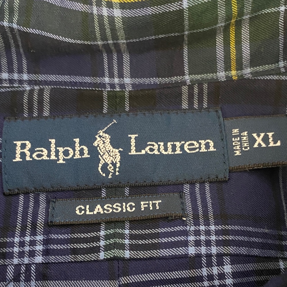 Ralph Lauren Men's Green and Blue Checkered Shirt - Picture 3 of 9